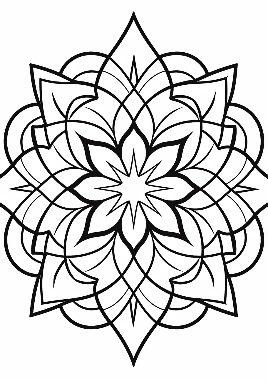 Mandala themed coloring s