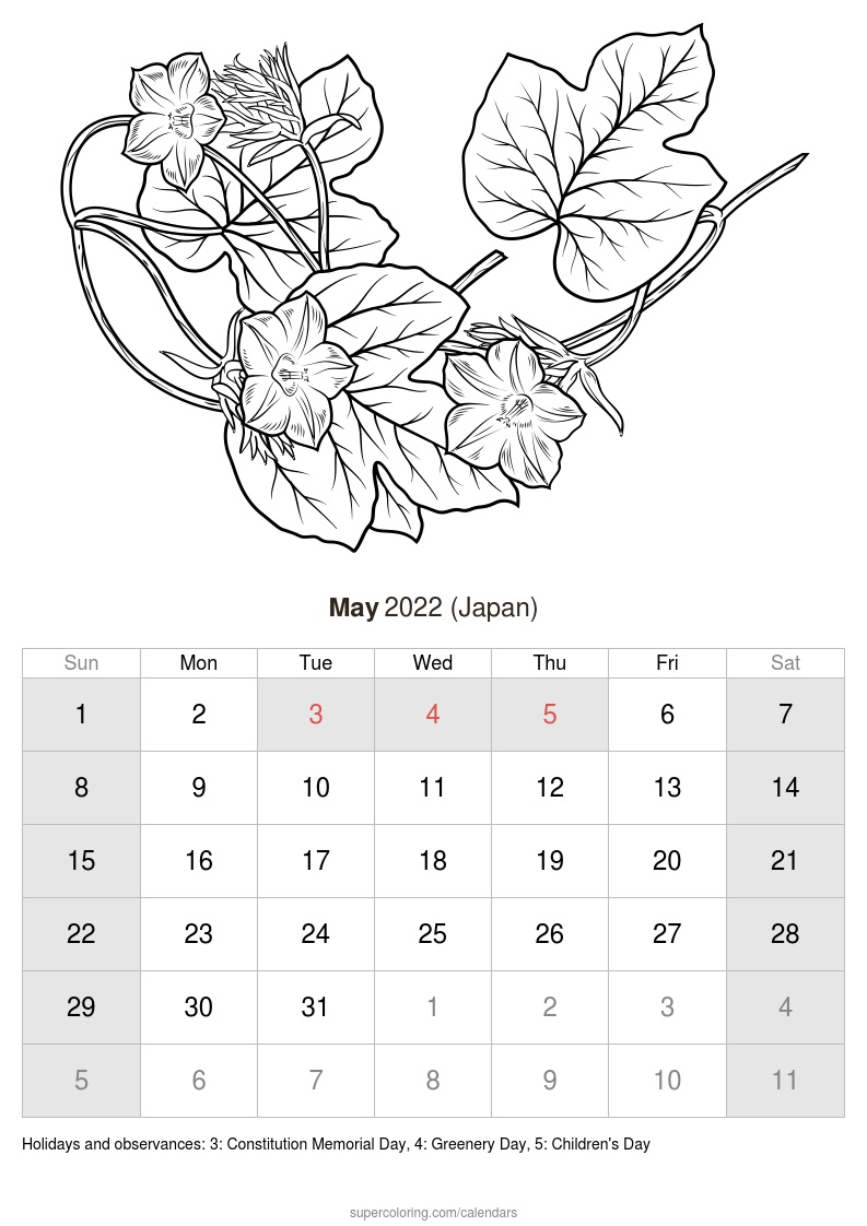 May calendar