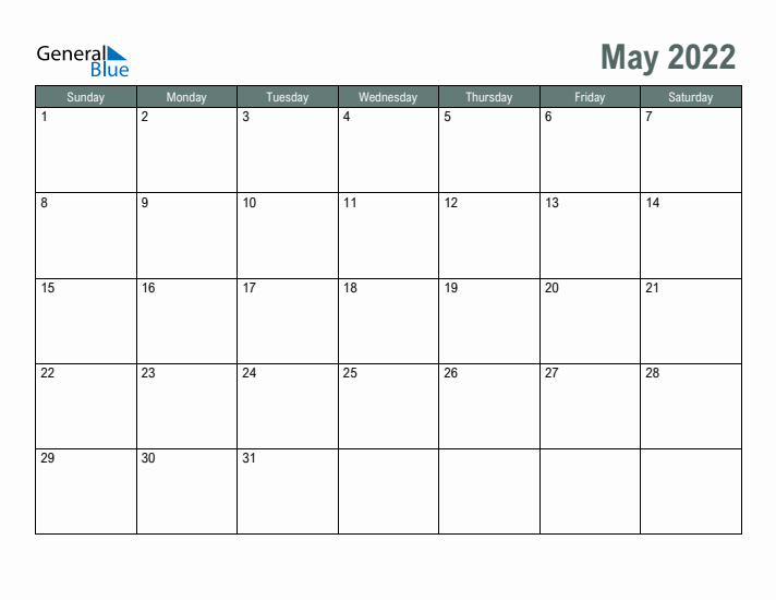 May monthly calendar pdf word excel