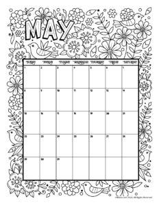 Printable coloring calendar for and woo jr kids activities childrens publishing