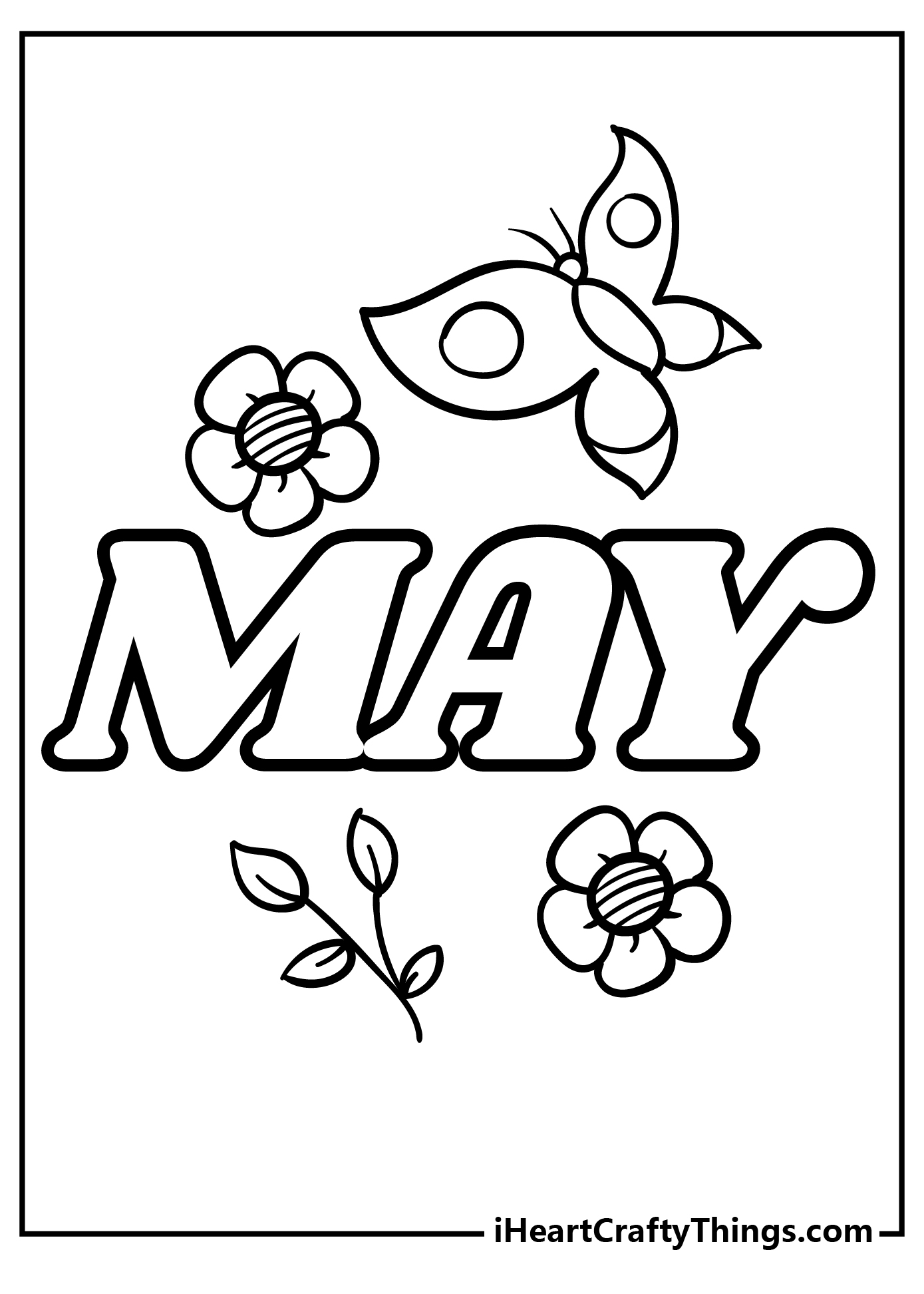 May coloring pages free printables