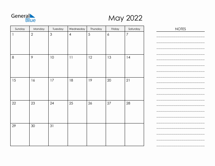 May monthly calendar pdf word excel