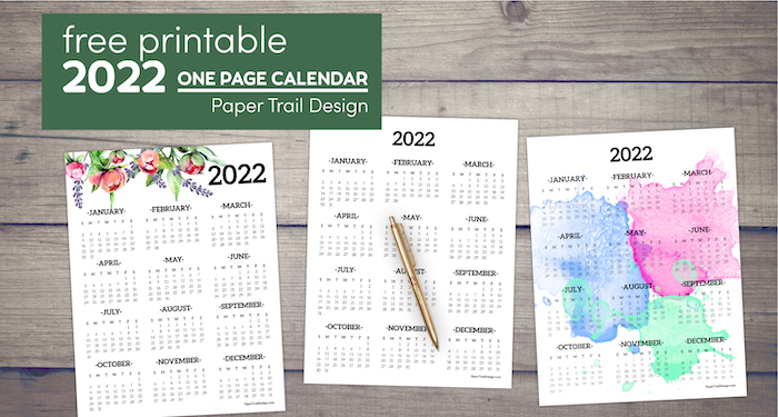 Calendar printable one page