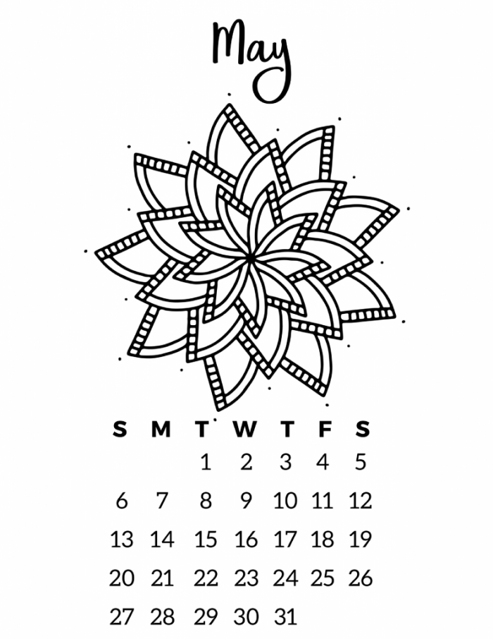 Free printable calendar
