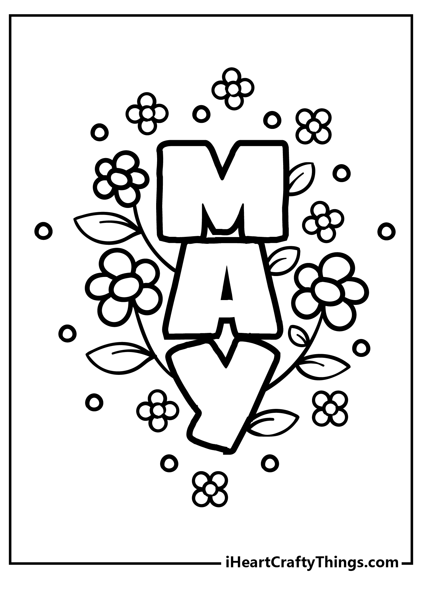 May coloring pages free printables