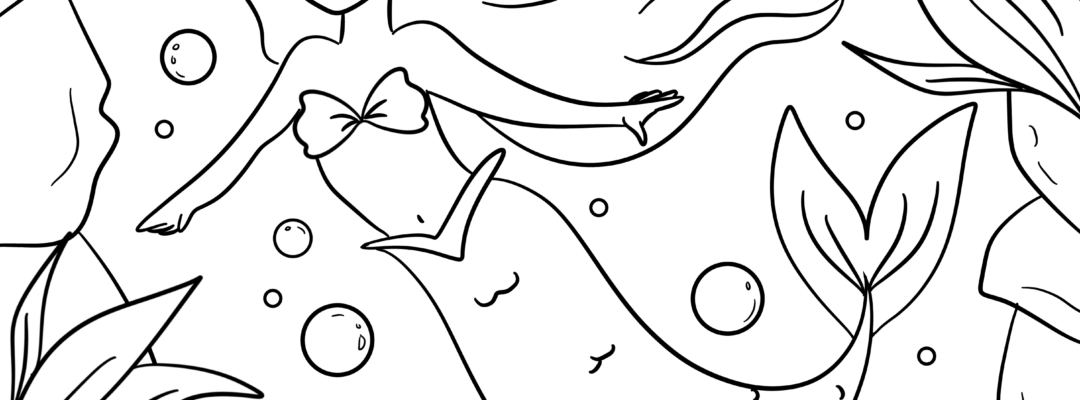 Tag mermaid coloring page scyap