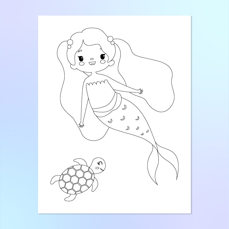 Mermaid coloring pages for kids â simple everyday mom
