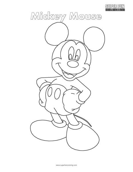 Mickey mouse coloring page