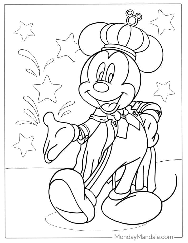 Mickey mouse coloring pages free pdf printables