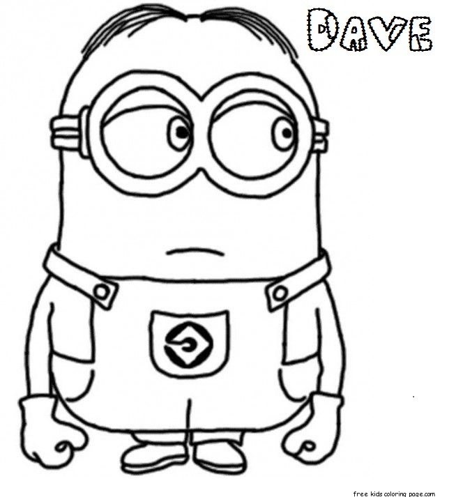 Dave the minion coloring pages
