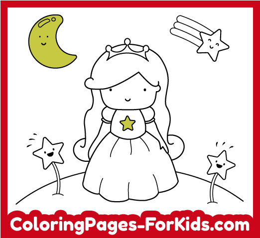 Princess coloring pages for kids online and to print