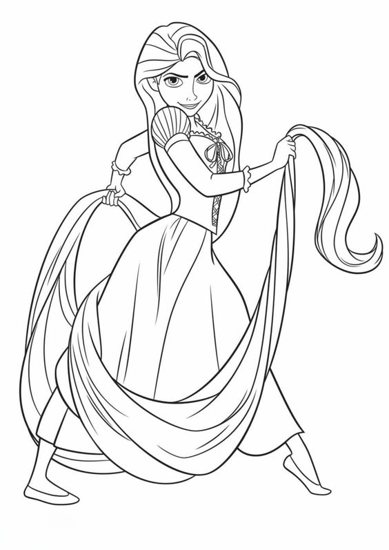 Rapunzel coloring pages