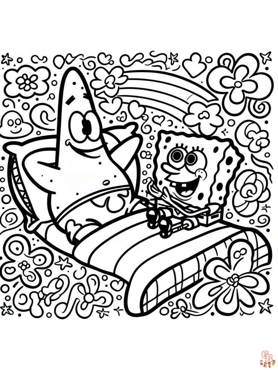 Spongebob coloring pages free printable and easy to color
