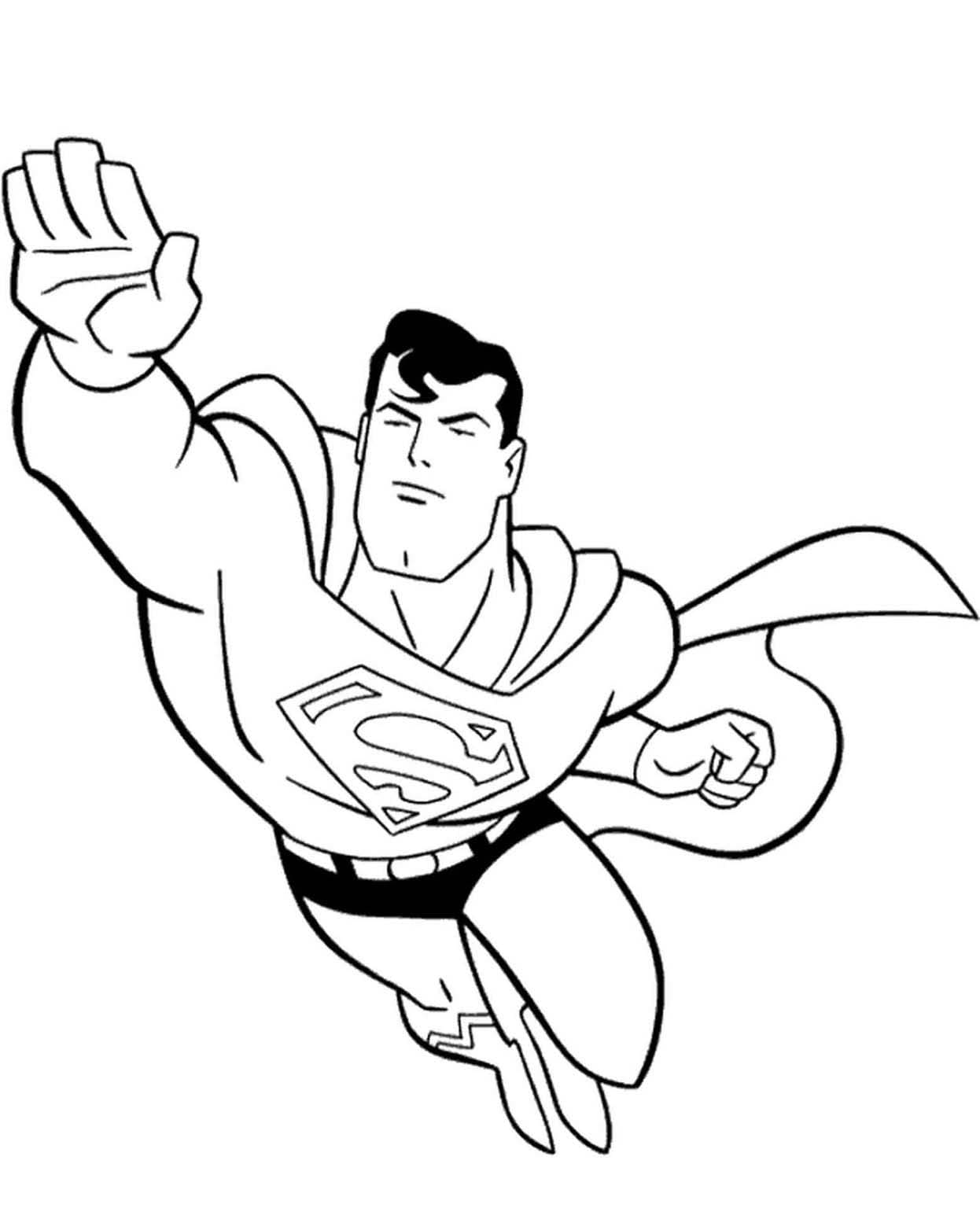 Free superman image coloring page
