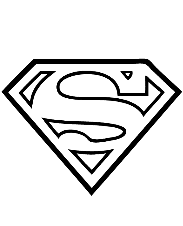 Printable superman logo coloring page