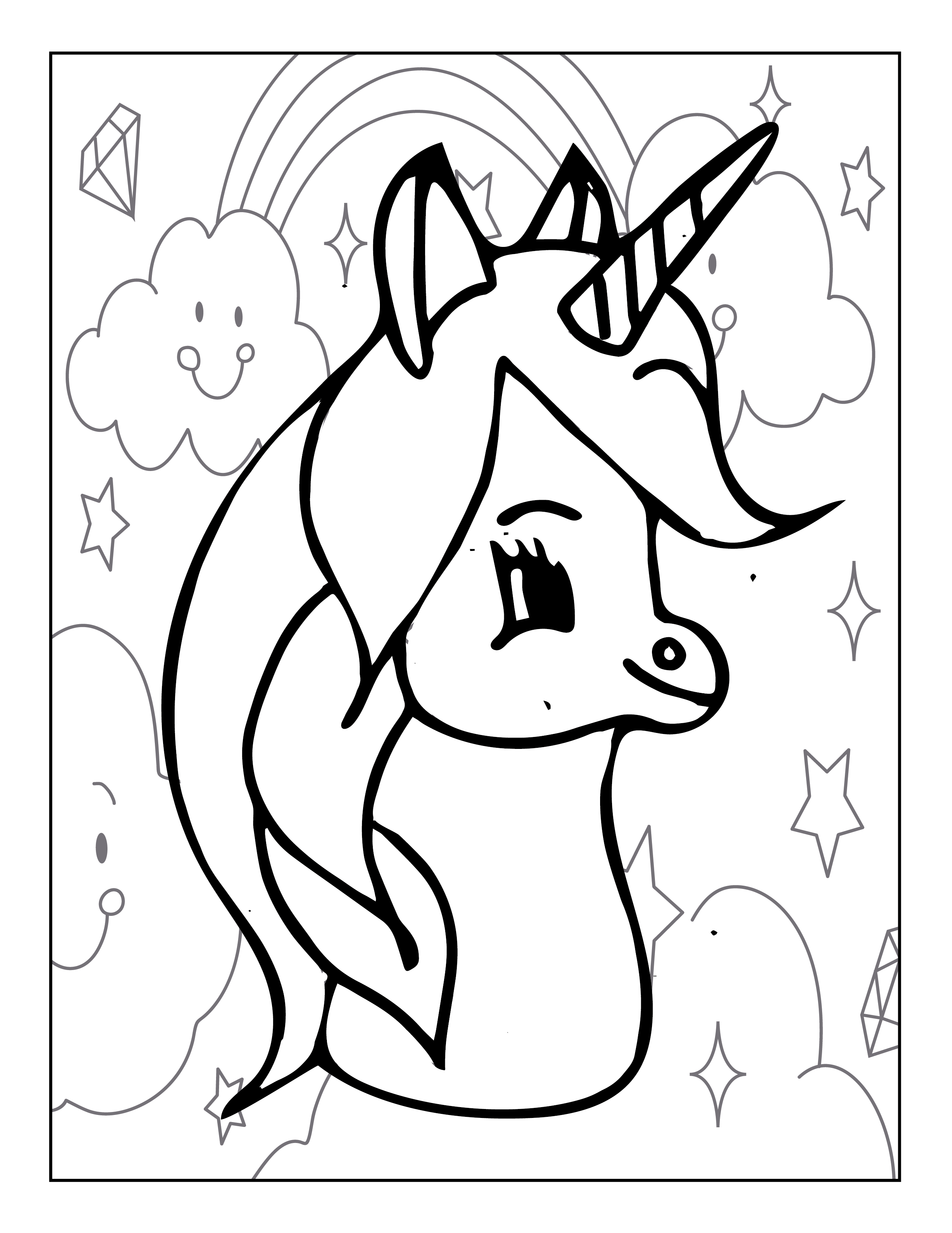 Unicorn coloring pages