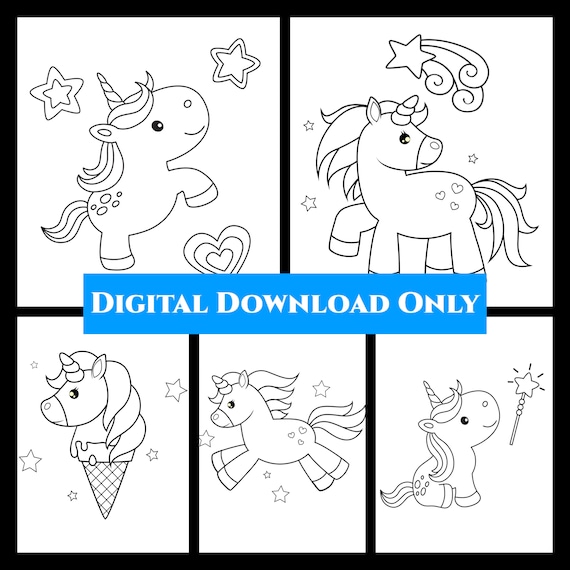 Unicorn coloring pages printable unicorn coloring pages unicorn activities for kids unicorn party unicorn unicorn coloring book digital