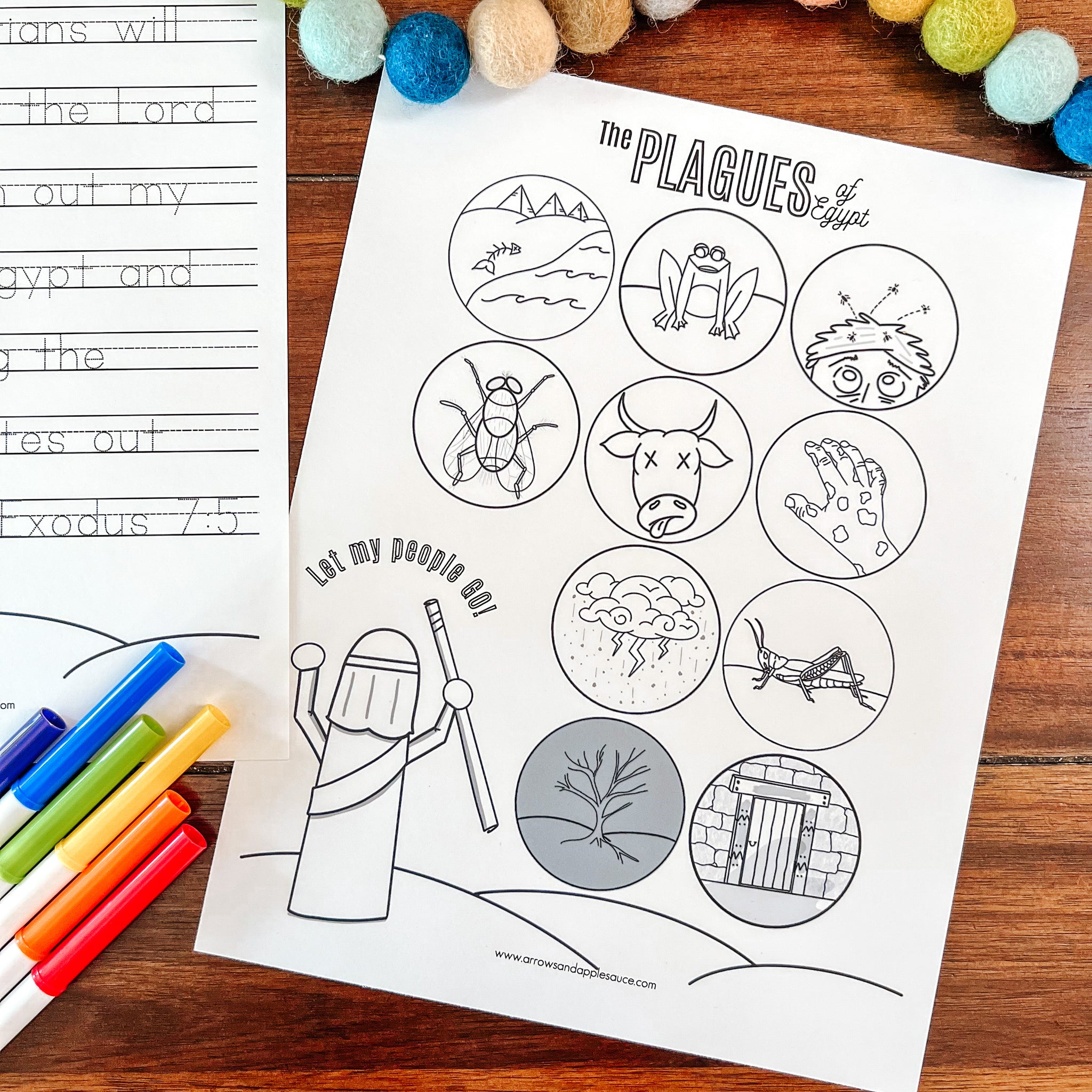 Plagues of egypt printable bible activity â arrows and applesauce