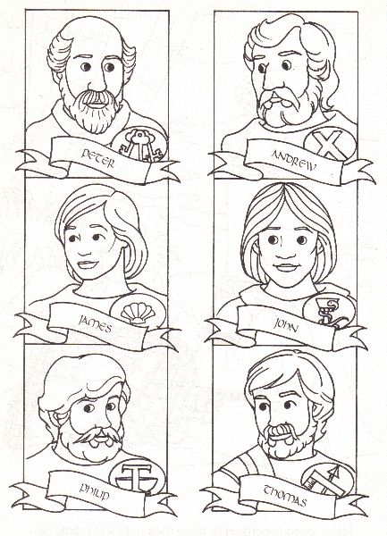 Disciples coloring page sunday school coloring pages bible coloring pages bible crafts
