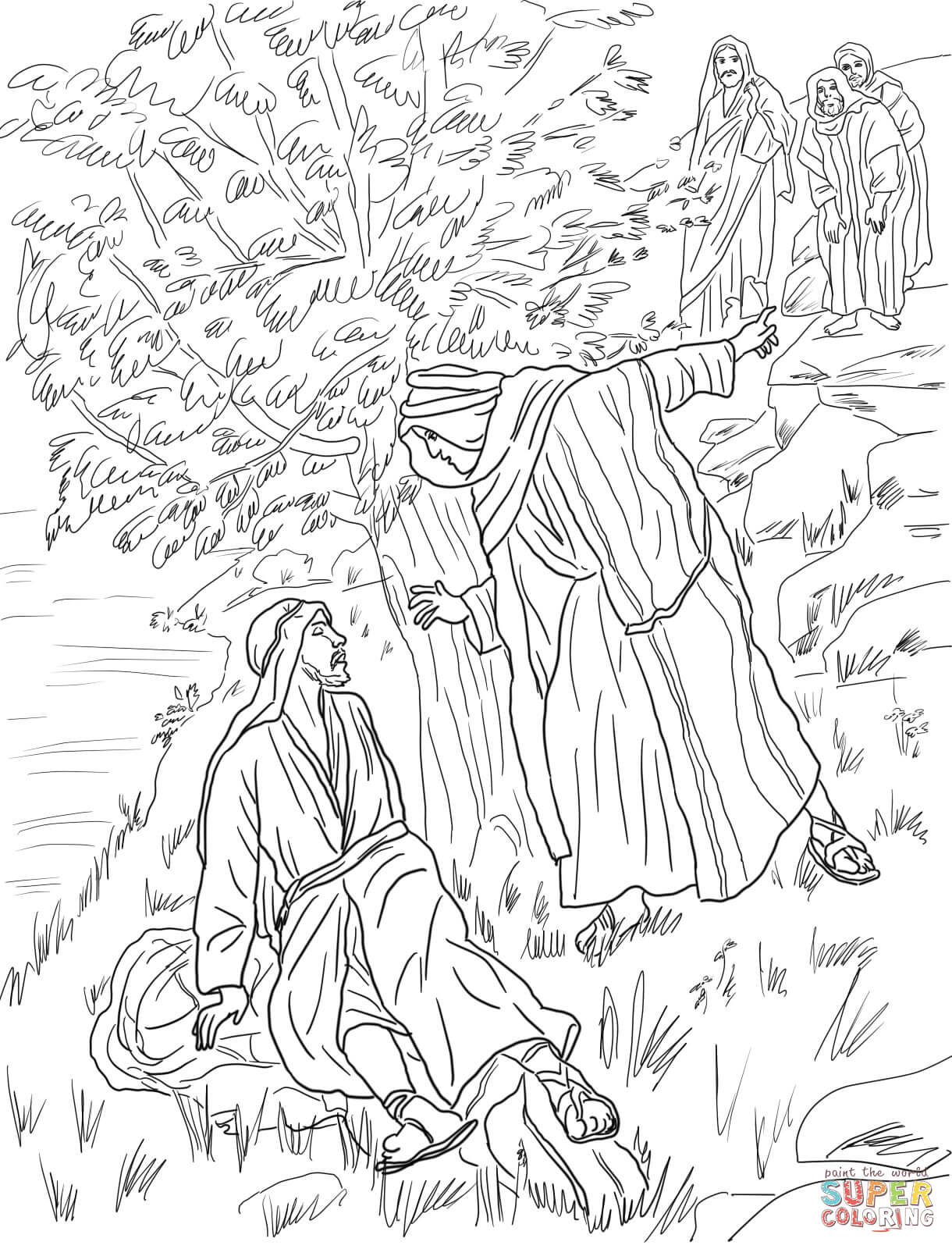 Jesus calls philip and nathanael coloring page free printable coloring pages