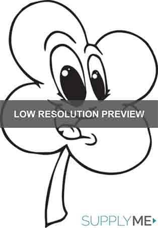 Printable four leaf clover coloring page for kids â