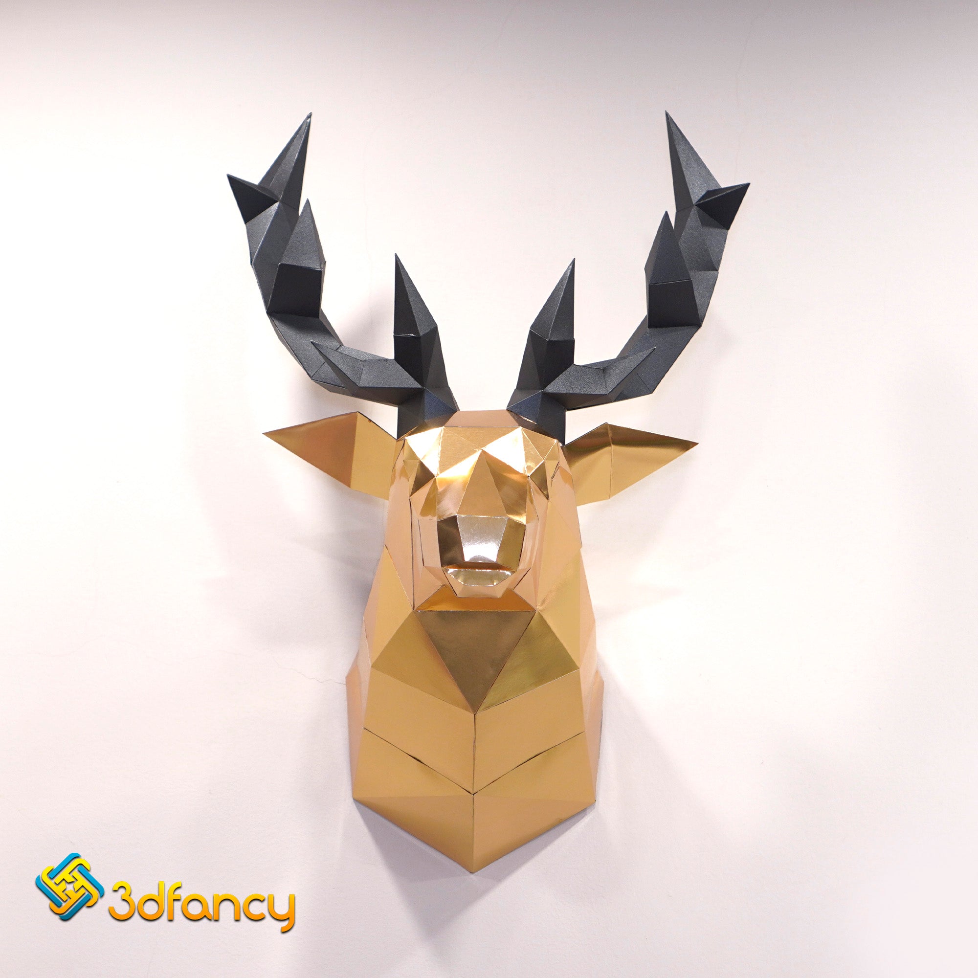 D deer head papercraft svg pdf template for cricut cameo scanncut â
