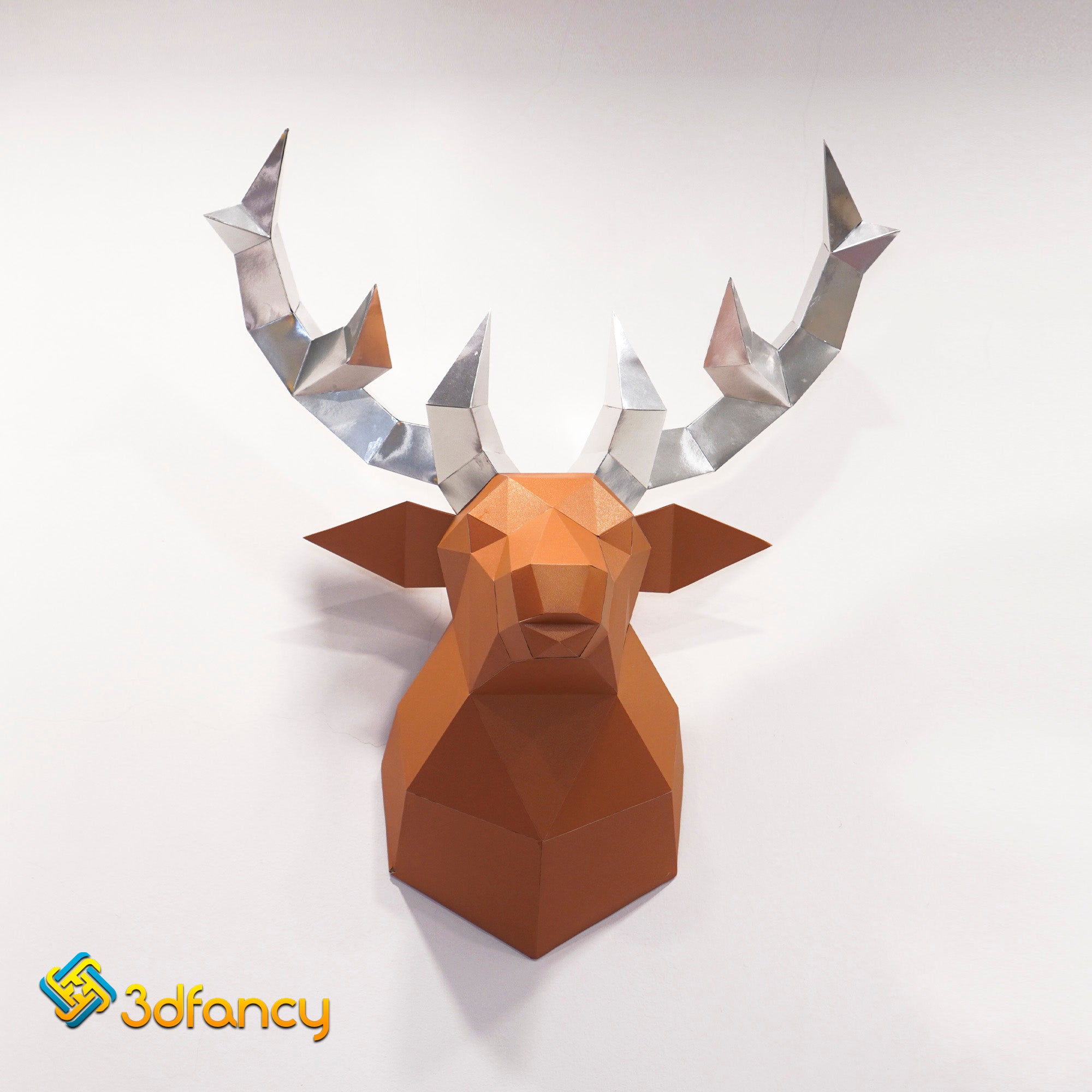 D deer head papercraft svg pdf template for cricut cameo scanncut â