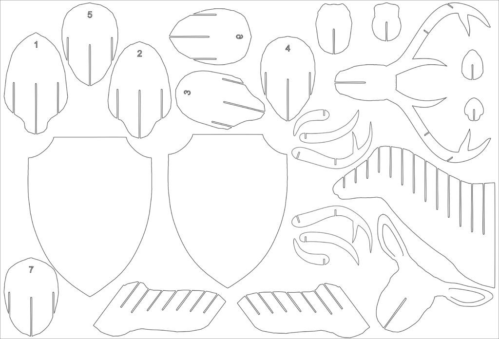 Printable cardboard animal heads template