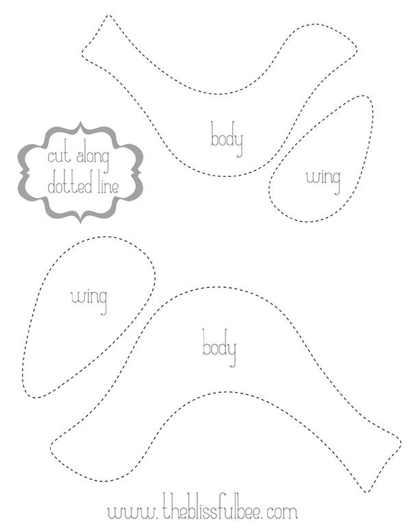 Free paper bird template the blissful bee paper birds bird template free printable art