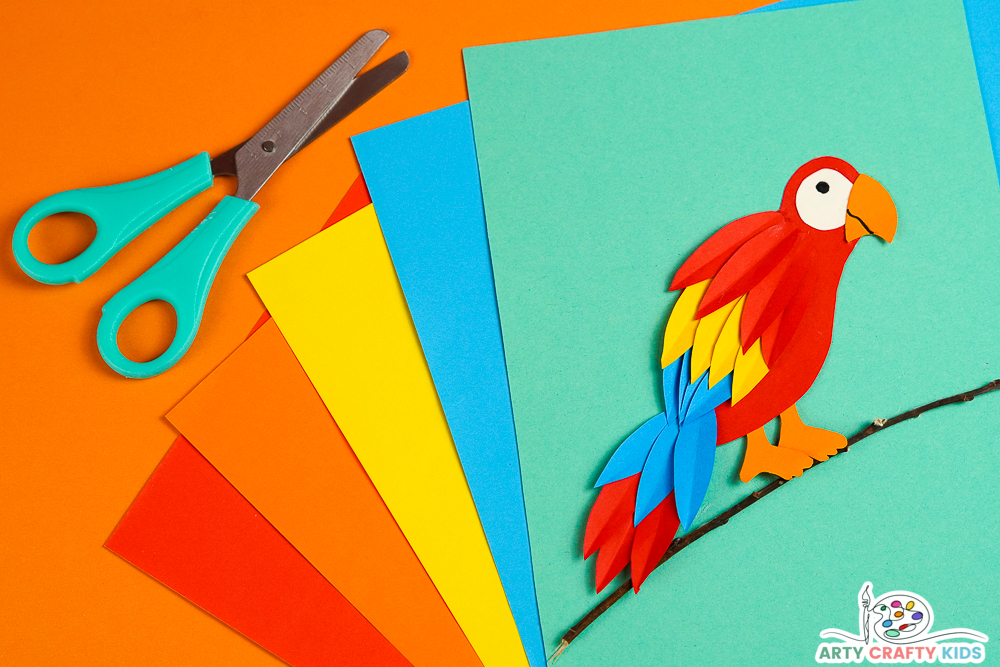 Paper parrot craft