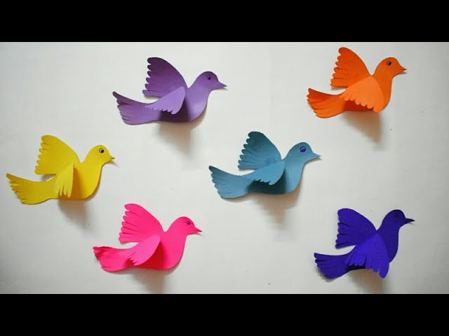 D paper birds making tutorial