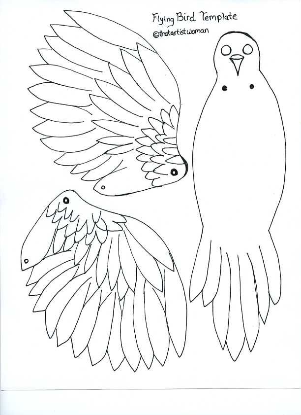 Flybirdtemgbarteljune bird template paper dolls craft paper design
