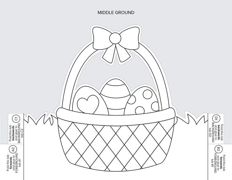 D easter colouring pages