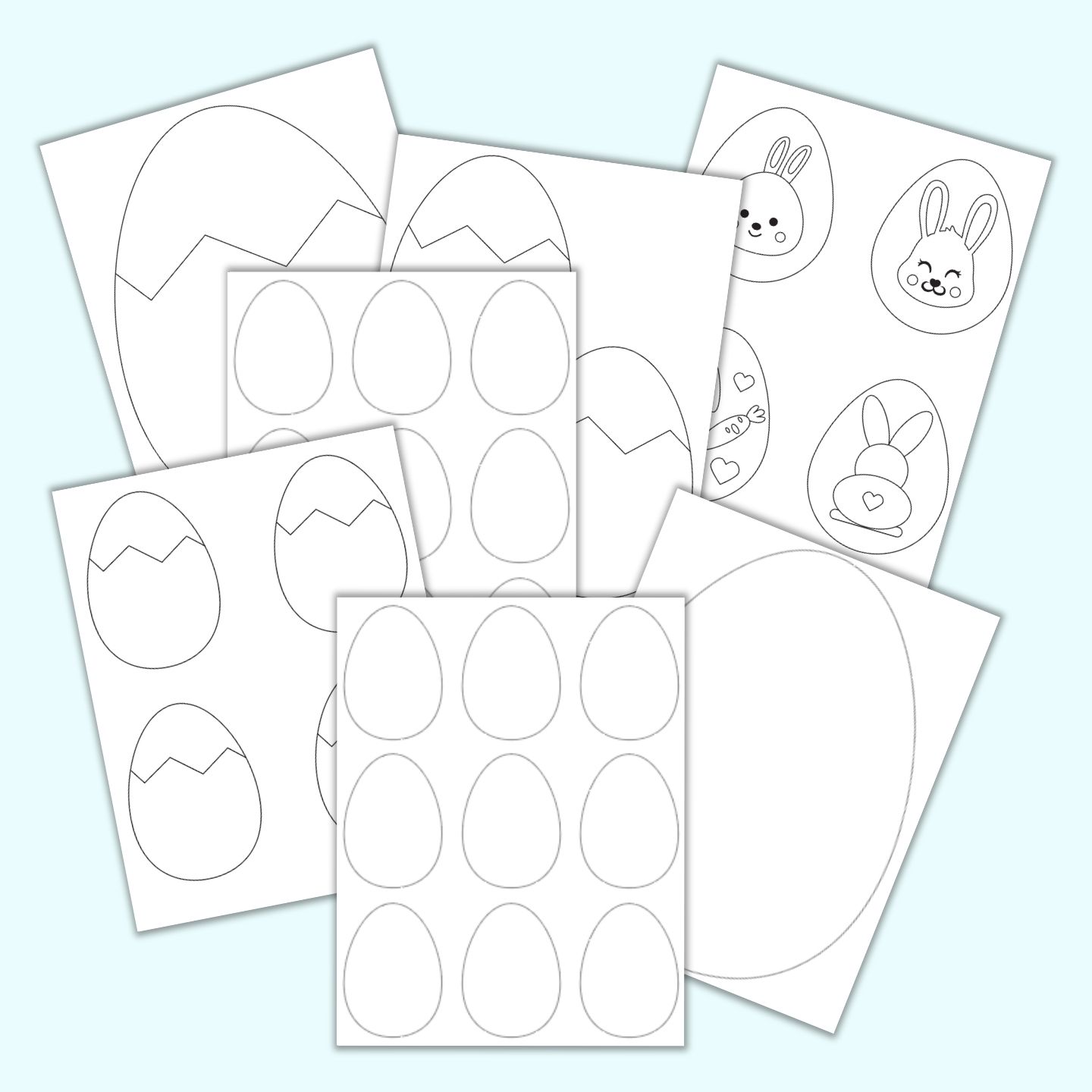 Free printable easter egg templates easter egg coloring pages
