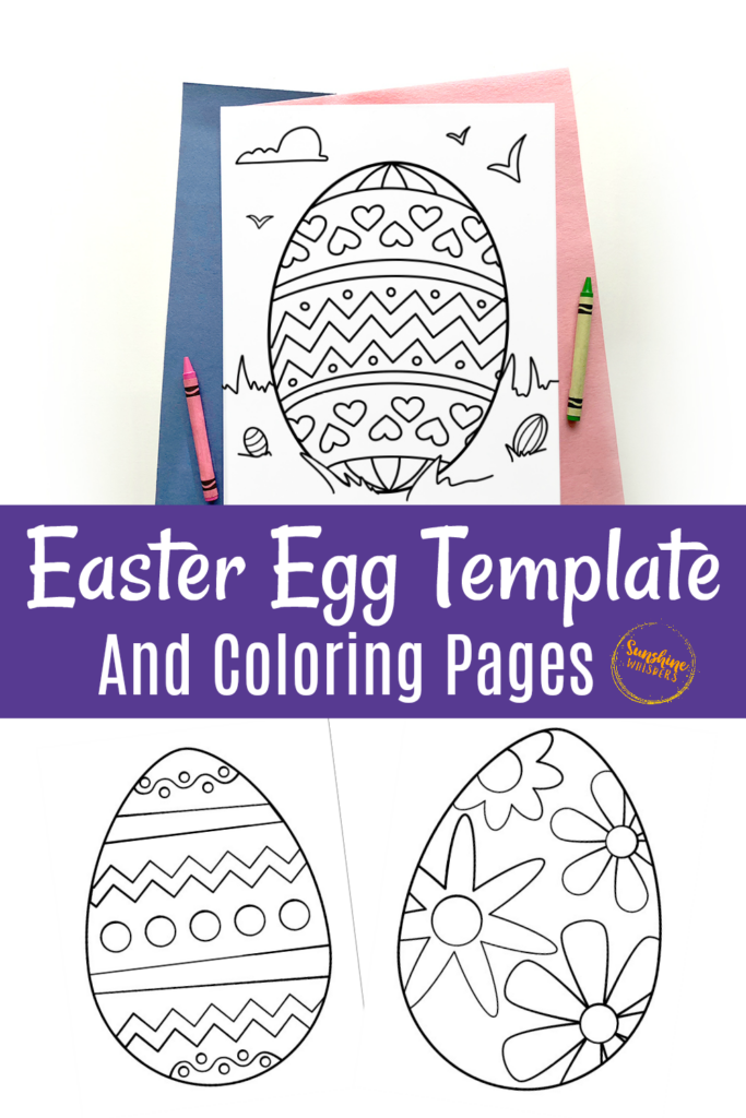 Free printable easter egg template and coloring pages