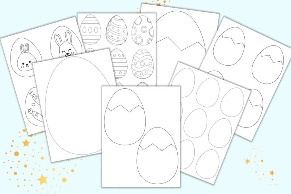Free printable easter egg templates easter egg coloring pages