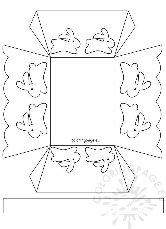 Paper easter basket template coloring page