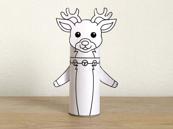 Reindeer toilet paper roll printable christmas craft kids