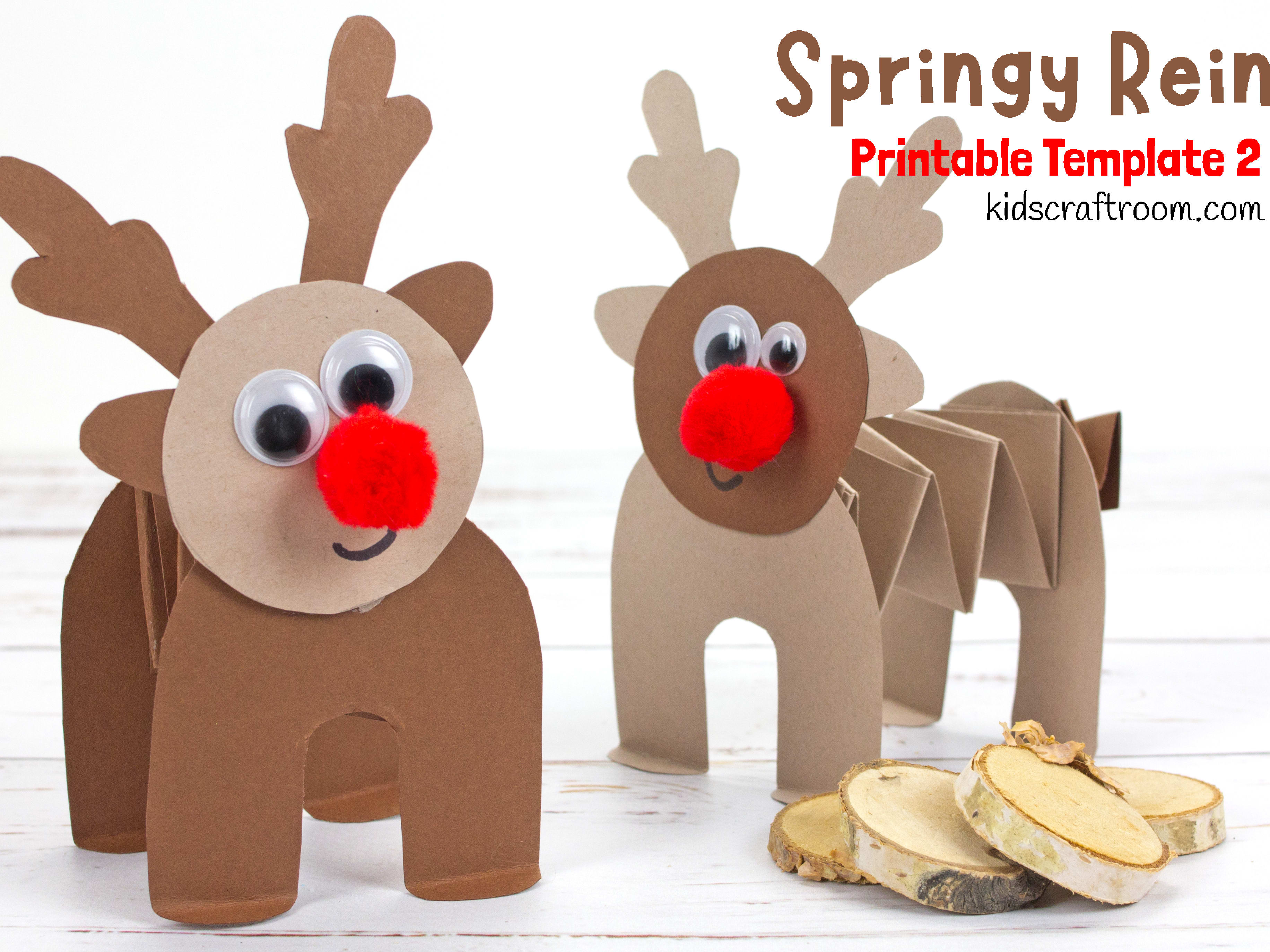 Fun springy reindeer craft for kids
