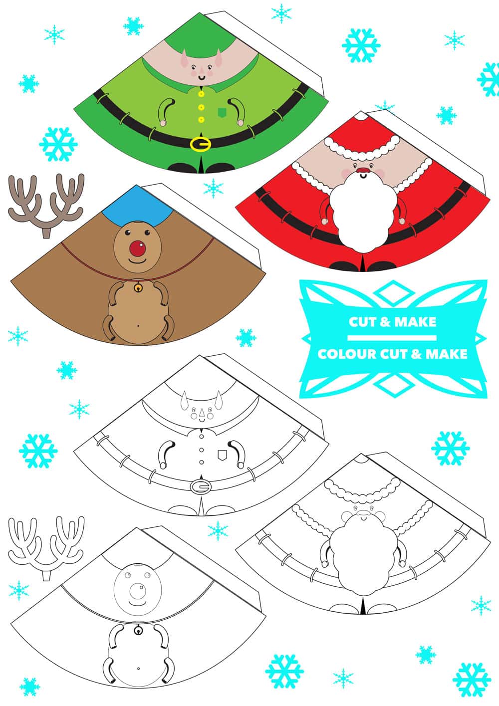 Printable d christmas derations