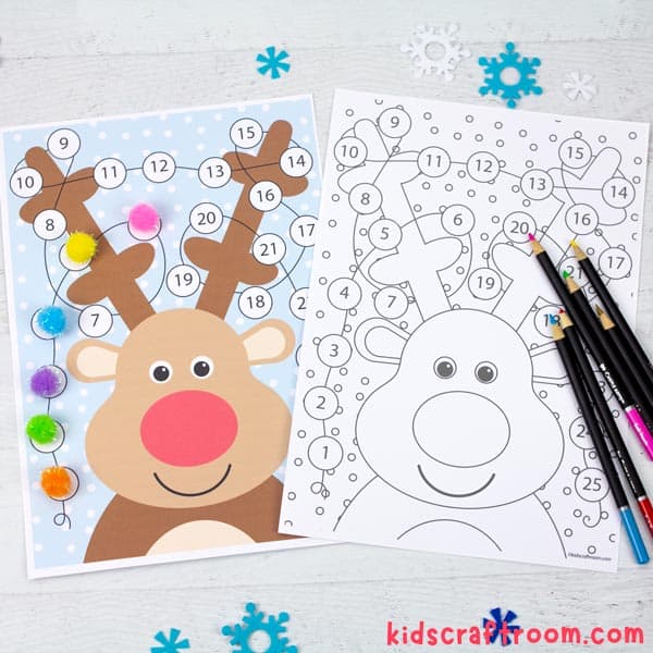 Christmas lights reindeer advent calendar