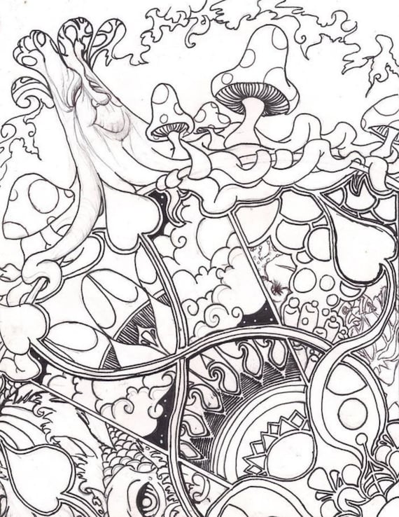 Stoner adult coloring book digital download printable