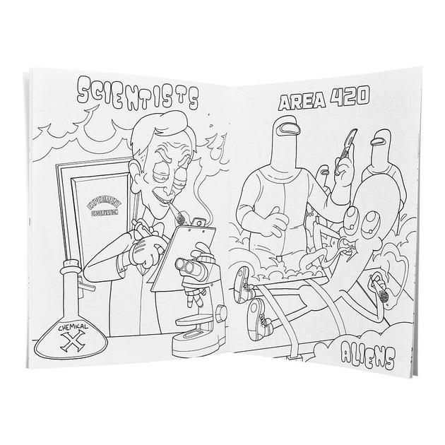 Wood rocket adult coloring books who smokes weed