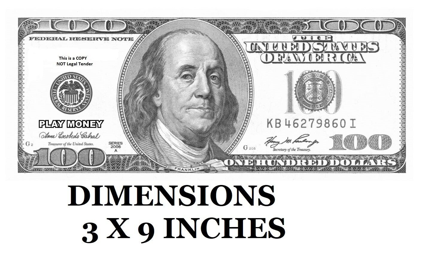 One hundred dollar bills