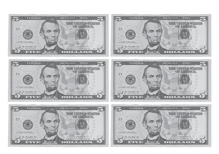 Dollars banknote alternative template free printable papercraft templates