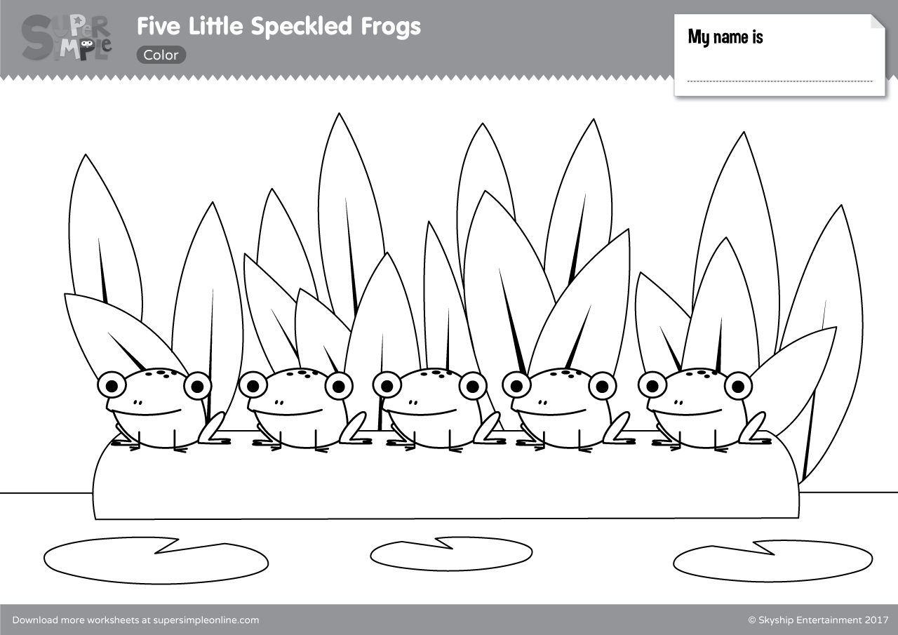 Five little speckled frogs