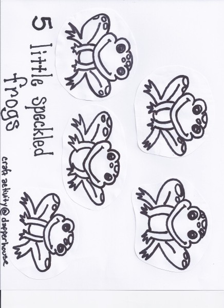 Five little speckled frogs song activity â free printables