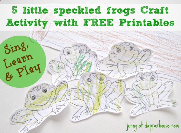 Five little speckled frogs song activity â free printables