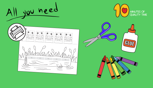 Five little speckled frogs craft â minutes of quality time