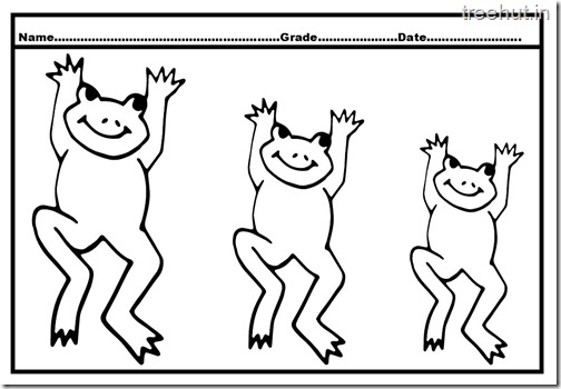 Cute frog colorg pages
